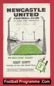 Newcastle United v Derby County 1962