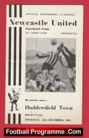 Newcastle United v Huddersfield Town 1963