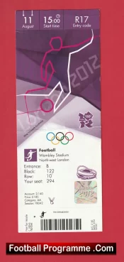 Olympics football Mexico v Brazil 2012 – Olympic Final Ticket Wemley