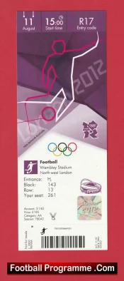 Olympics football Brazil v Mexico 2012 – Olympic Final Ticket Wemley