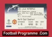 Manchester United v Lille OSC 2005 – Match Ticket