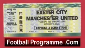 Exeter City v Manchester United 2005 – Football Ticket
