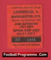 Liverpool v Manchester United 1988 – Football Ticket Kop End