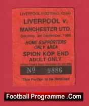 Liverpool v Manchester United 1988 – Football Ticket Kop End