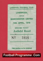 Liverpool v Manchester United 1979 – Football Ticket Kop End