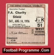 Liverpool v Southampton 1976 – Charity Shield Football Ticket