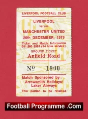 Liverpool v Manchester United 1979 – Football Ticket Kop End