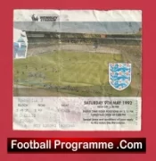 Liverpool v Sunderland 1992 – FA Cup Final Ticket