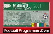 Liverpool v Birmingham City 2001 – League Cup Final Ticket