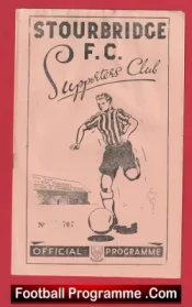 Stourbridge v Hinckley 1952 – 1950s Programmes