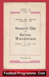 Norwich City v Bolton Wanderers 1949 – Norfolk Charities Cup