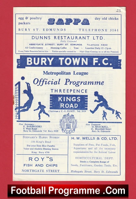 Bury Town v Woodford 1966 - Image 2