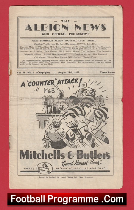 West Bromwich Albion v Stoke City 1951 - Image 2