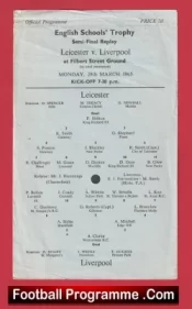 Leicester v Liverpool 1965 – School Boys Semi Final Replay