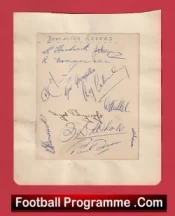 Doncaster Rovers Football Club Multi Autographed Signed Sheet 1950 – 1951