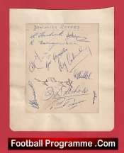 Doncaster Rovers Football Club Multi Autographed Signed Sheet 1950 – 1951