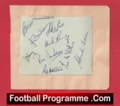 Leicester City Football Club Multi Autographed Signed Sheet 1950 – 1951
