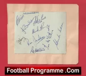 Leicester City Football Club Multi Autographed Signed Sheet 1950 – 1951