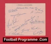 Reading Football Club Multi Autographed Signed Sheet 1949 – 1950