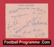 Reading Football Club Multi Autographed Signed Sheet 1949 – 1950