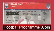 England v Wales 2004 – Match Ticket Directors Box Man Utd