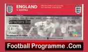 England v Austria 2005 – Match Ticket Directors Box Man Utd