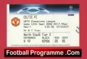 Manchester United v Glasgow Celtic 2006 – Football Ticket