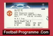 Manchester United v Glasgow Celtic 2006 – Football Ticket