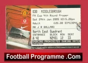 Manchester United v Middlesbrough 2005 – FA Cup Match Ticket