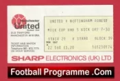 Manchester United v Nottingham Forest 1978 – Football Ticket League Cup