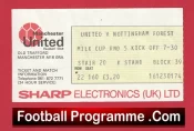 Manchester United v Nottingham Forest 1978 – Football Ticket League Cup