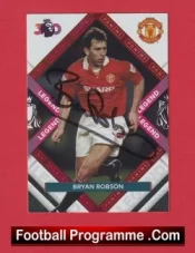 Manchester United Bryan Robson Autograph Signed Football Card