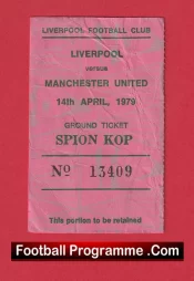 Liverpool v Manchester United 1979 – Football Ticket Kop End