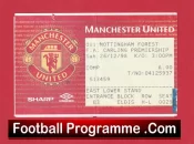 Manchester United v Nottingham Forest 1998 Treble Season Ticket