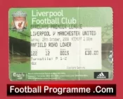 Liverpool v Manchester United 2009 – Football Match Ticket