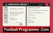 Newcastle United v Manchester United 2012 – Match Ticket