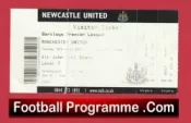 Newcastle United v Manchester United 2011 – Football Ticket