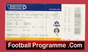 Everton v Manchester United 2010 – Match Ticket
