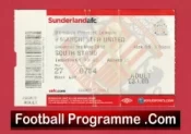 Sunderland v Manchester United 2010 – Football Ticket