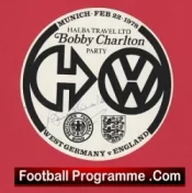Manchester United England Bobby Charlton Autograph Signed Germany 1978