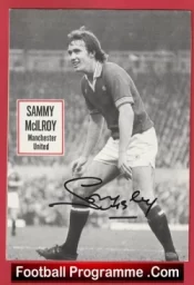 Manchester United Sammy McIlroy Autographed Signed Picture Man Utd