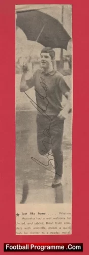 Manchester United Brian Kidd Autograph Signed Picture Man Utd