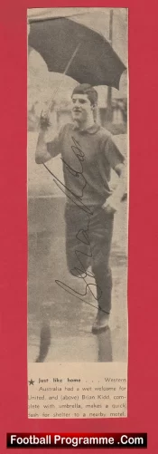 Manchester United Brian Kidd Autograph Signed Picture Man Utd