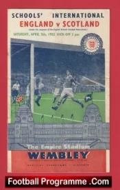 England v Scotland 1952 – School Boys Duncan Edwards Schoolboy