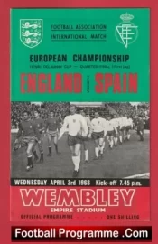 England v Spain 1968 + Bobby Charlton