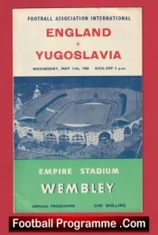 England v Yugoslavia 1960 + Bobby Charlton
