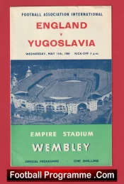 England v Yugoslavia 1960 + Bobby Charlton