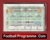 Manchester United Man Utd Season Ticket Book LMTB 1996 1997