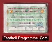 Manchester United Man Utd Season Ticket Book LMTB 1996 1997