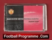 Manchester United Man Utd Season Ticket Book LMTB 1997 1998